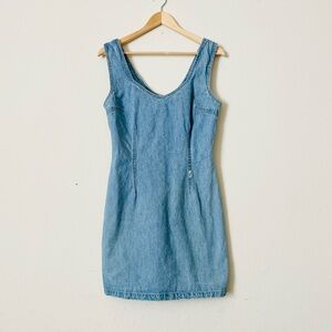 Vintage Z. Cavaricci SMALL denim sleeveless mini dress
